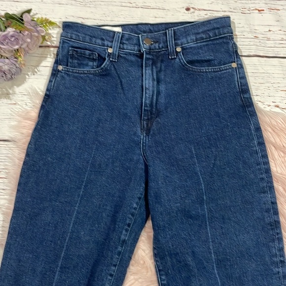 BLDWN High Waisted Cropped Wide Leg Pleated Jeans Aura - Picture 8 of 11